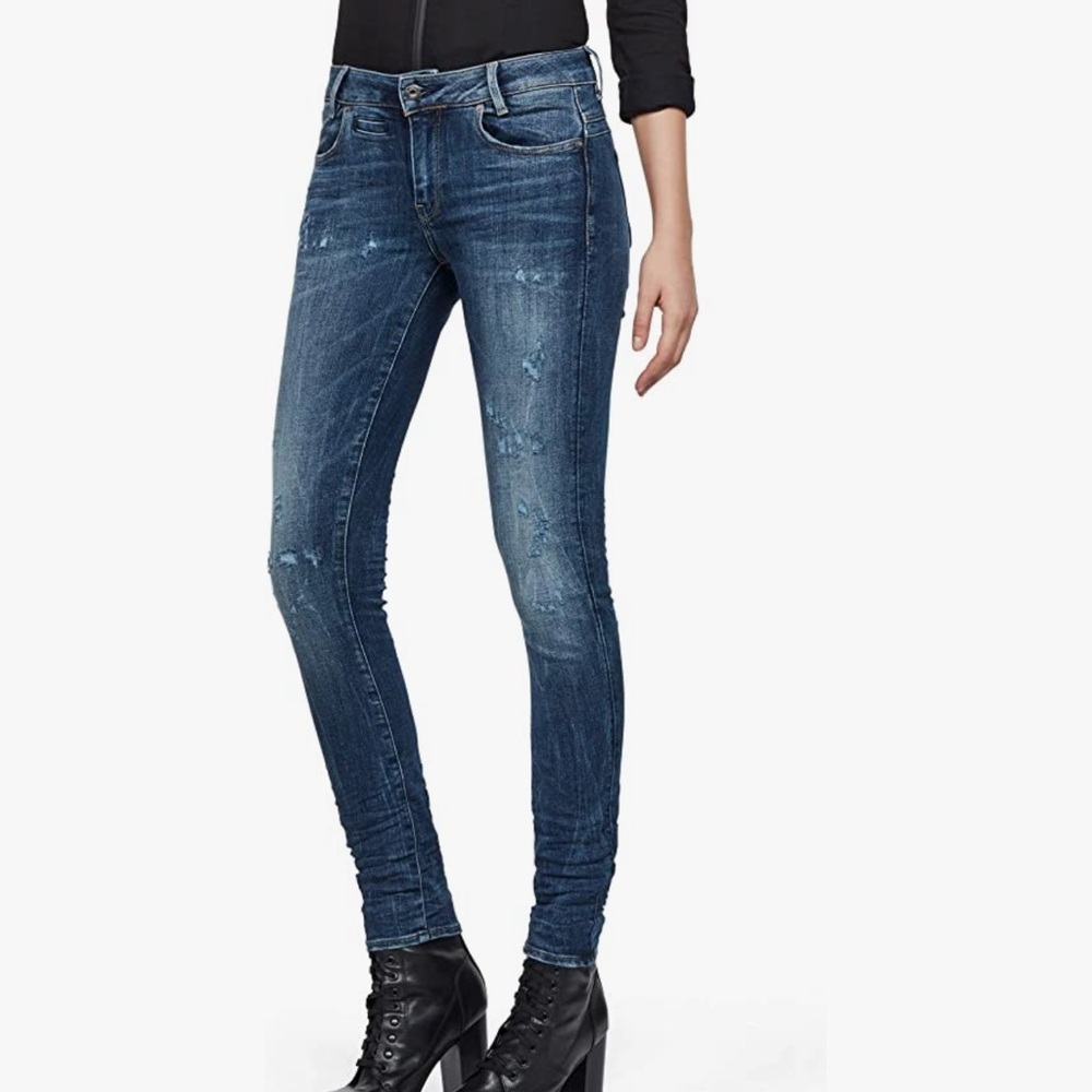 5/$25 G-STAR Raw D-Staq mid rise skinny jeans